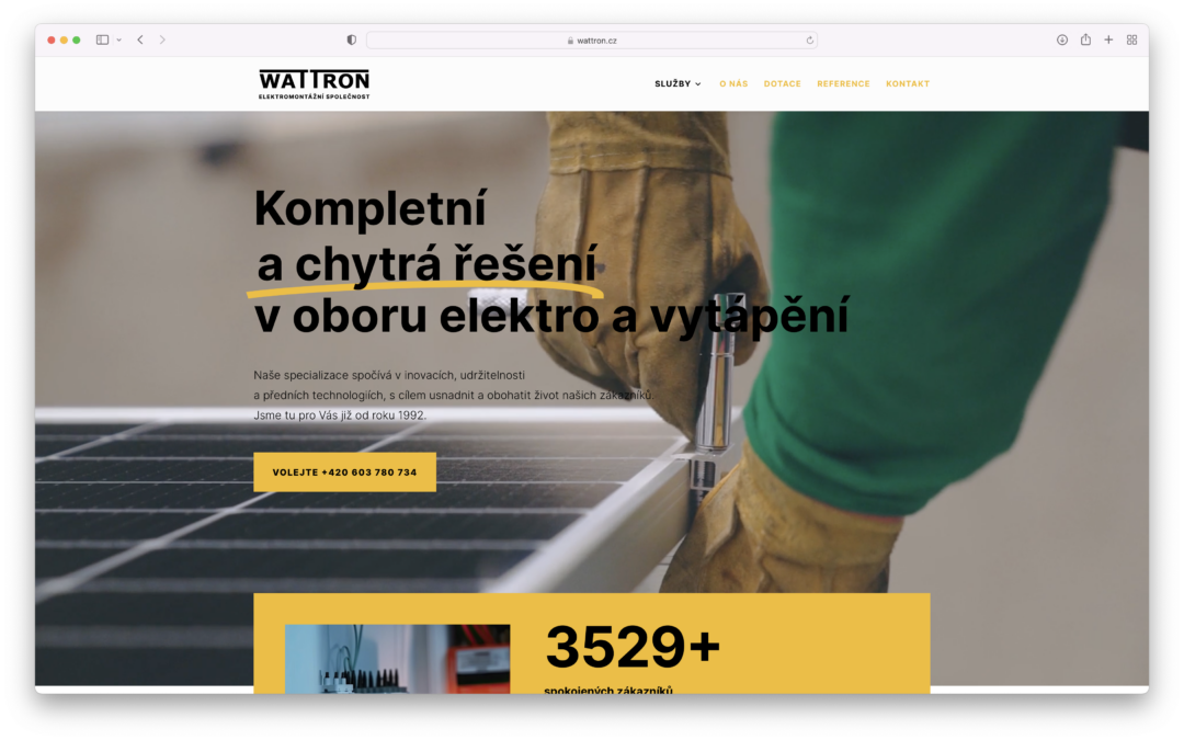 WATTRON a jeho nové webové stránky